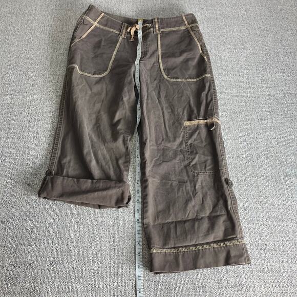 Eddie Bauer Cargo Pants Capri Women's Straight Brown Casual Relaxed Size 6 - Picture 6 of 16